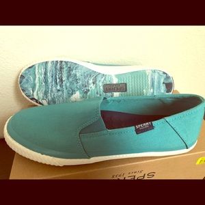 *New* Teal Canvas Sperry-Top Sider Casual Shoes